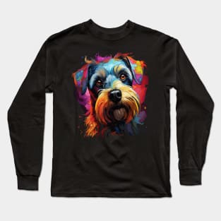 Miniature Schnauzer Rainbow Long Sleeve T-Shirt